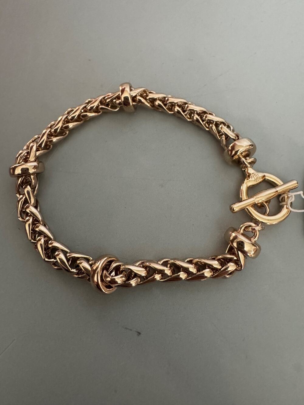 NWT Lauren Ralph Lauren Heavy Chain Toggle Bracelet Gold Tone (C 01)